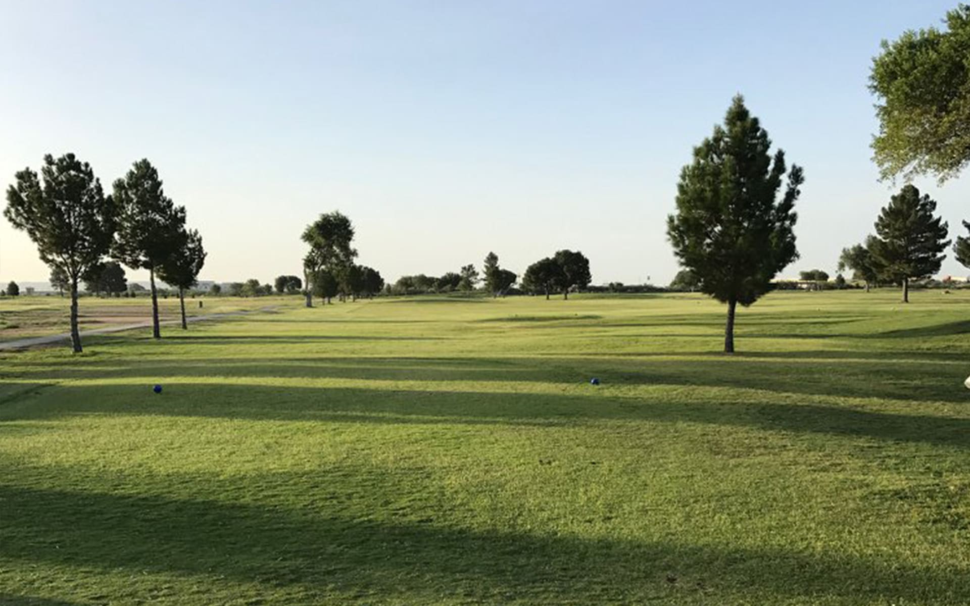 The fairway at Desert Pines Golf Course, Fort Stockton, Texas